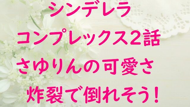 シンデレラコンプレックス2話あらすじと感想 さゆりんかわいすぎ にゃんこのほっとニュース 人気の商品 通販紹介ブログ